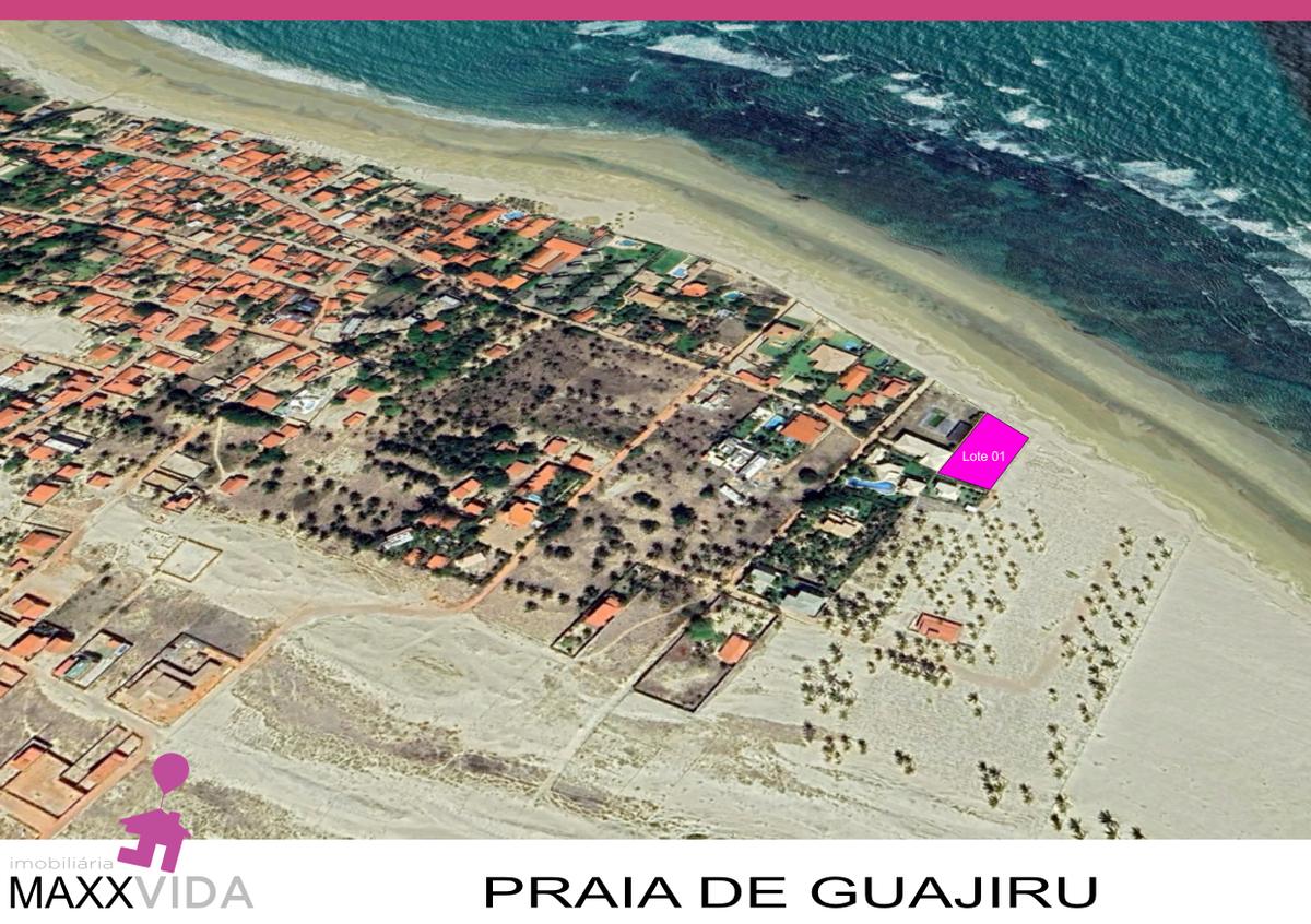 Terreno de 1.775 m² pé na areia em Guajiru — 2